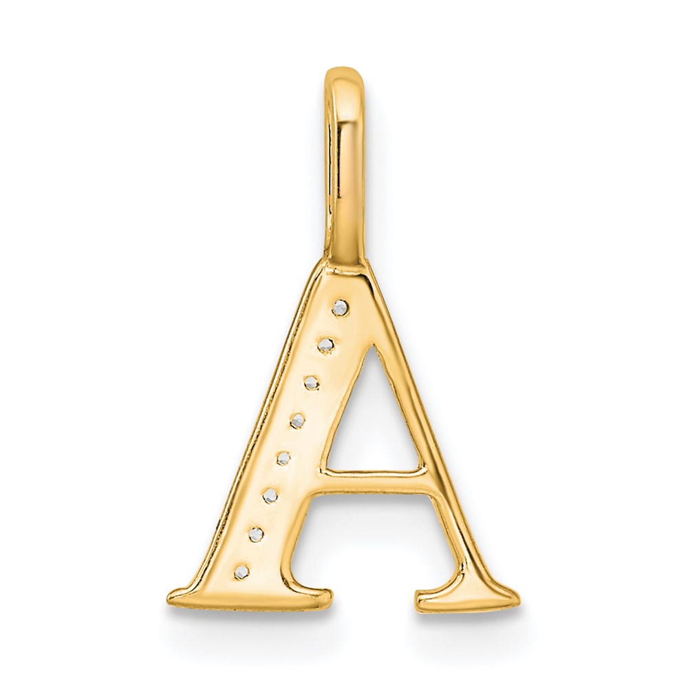 14K Diamond Letter A Initial Pendant (PM8365A-002-YA)
