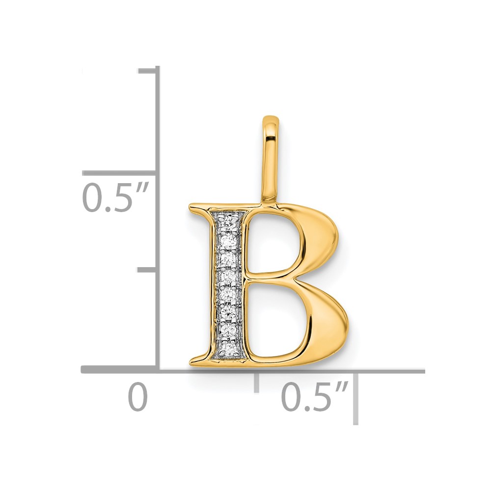 10K Diamond Letter B Initial Pendant (PM8365B-002-1YA)