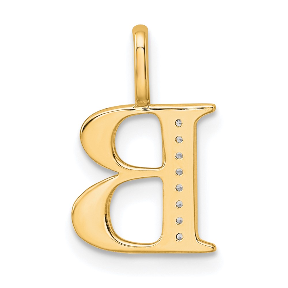 14k Diamond Letter B Initial Pendant (PM8365B-002-YA)