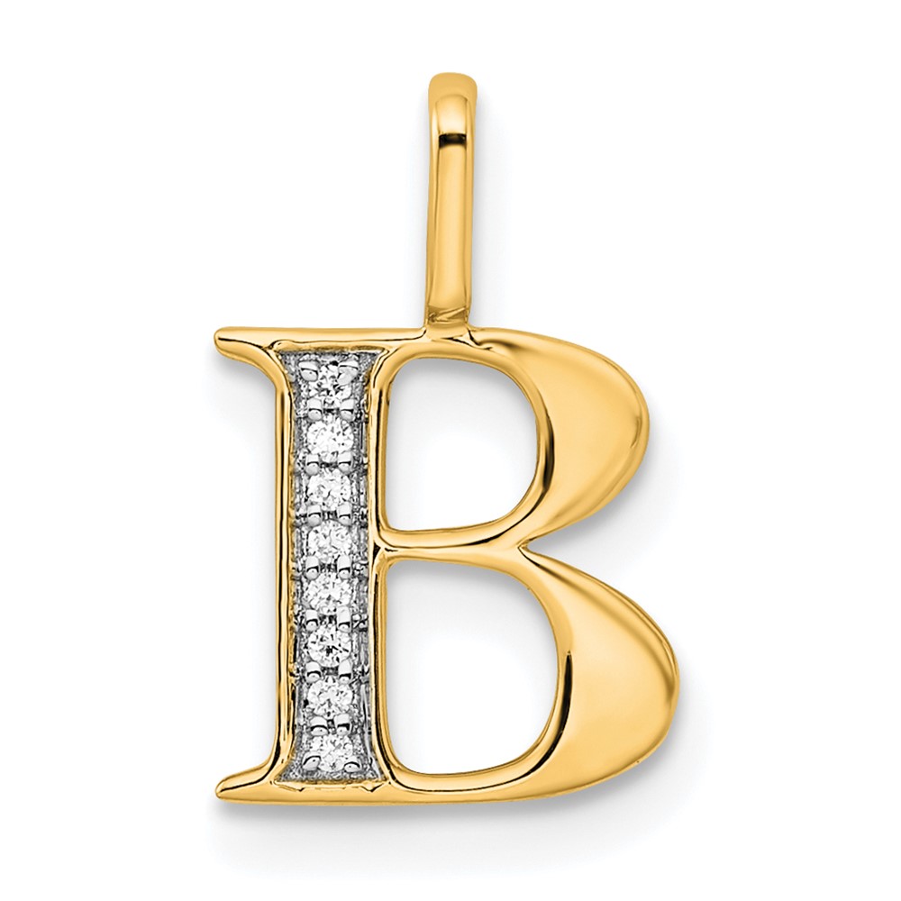 14k Diamond Letter B Initial Pendant (PM8365B-002-YA)