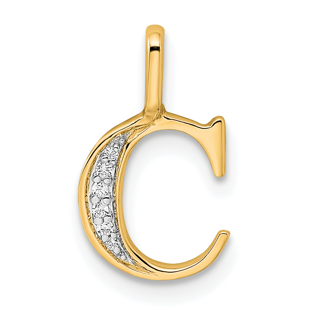 10K Diamond Letter C Initial Pendant (PM8365C-002-1YA)