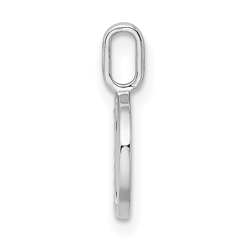 14K White Gold Diamond Letter D Initial Pendant (PM8365D-003-WA)