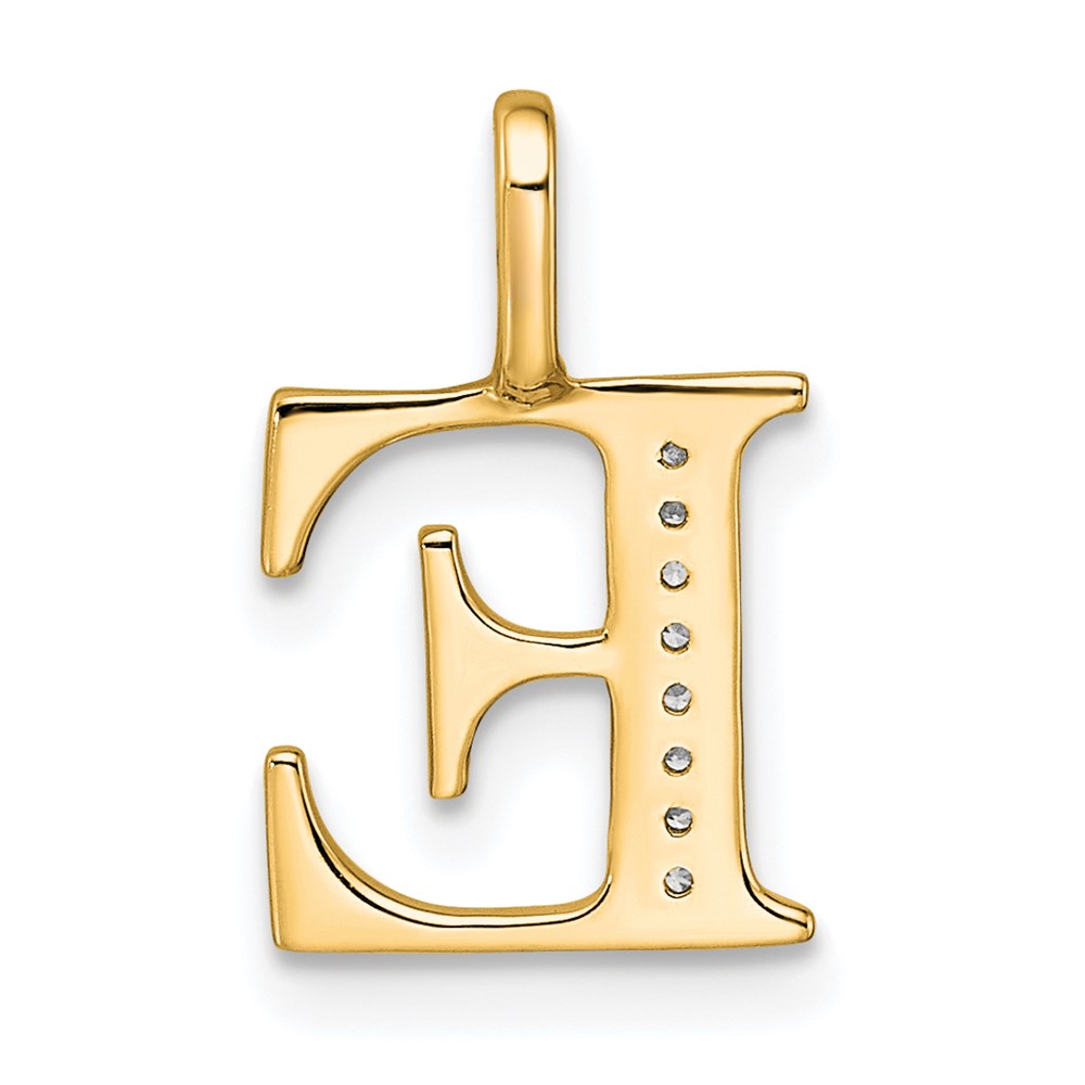 10K Diamond Letter E Initial Pendant (PM8365E-003-1YA)