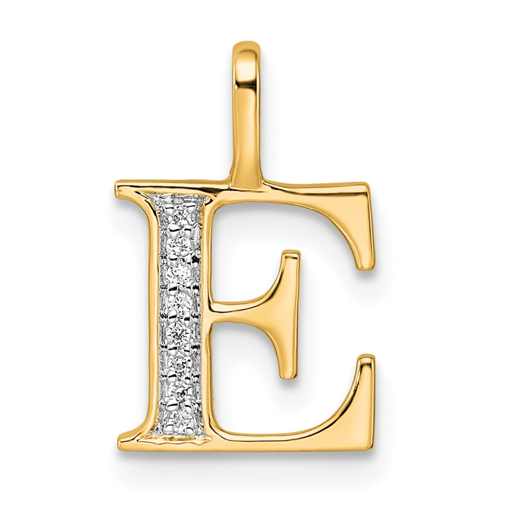 10K Diamond Letter E Initial Pendant (PM8365E-003-1YA)