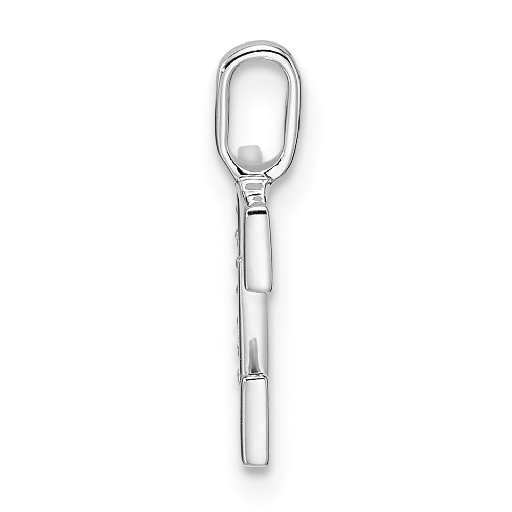 14K White Gold Diamond Letter E Initial Pendant (PM8365E-003-WA)