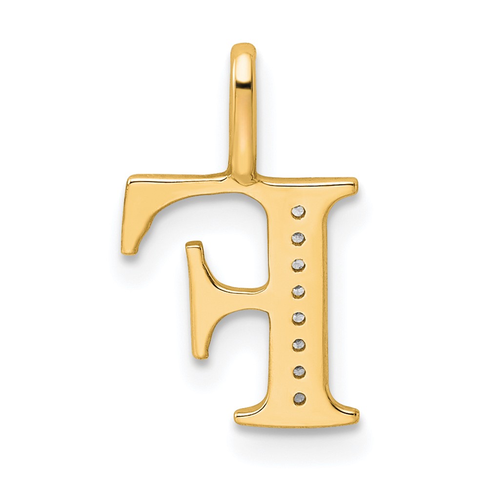 14k Diamond Letter F Initial Pendant (PM8365F-003-YA)