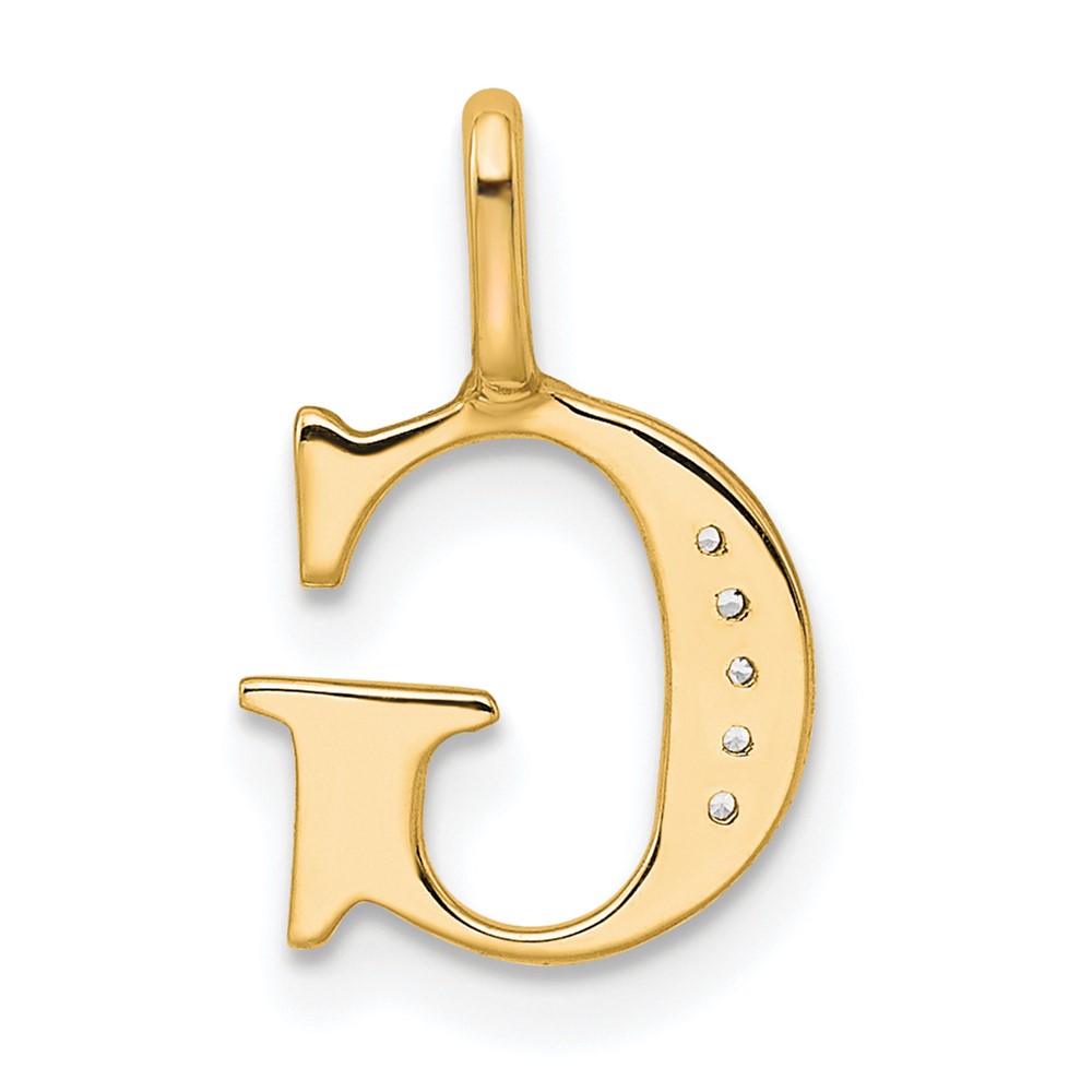 14k Diamond Letter G Initial Pendant (PM8365G-003-YA)