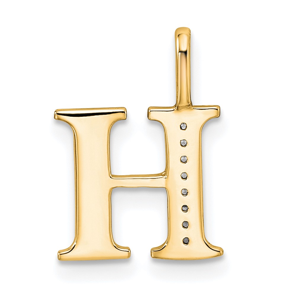 10K Diamond Letter H Initial Pendant (PM8365H-003-1YA)