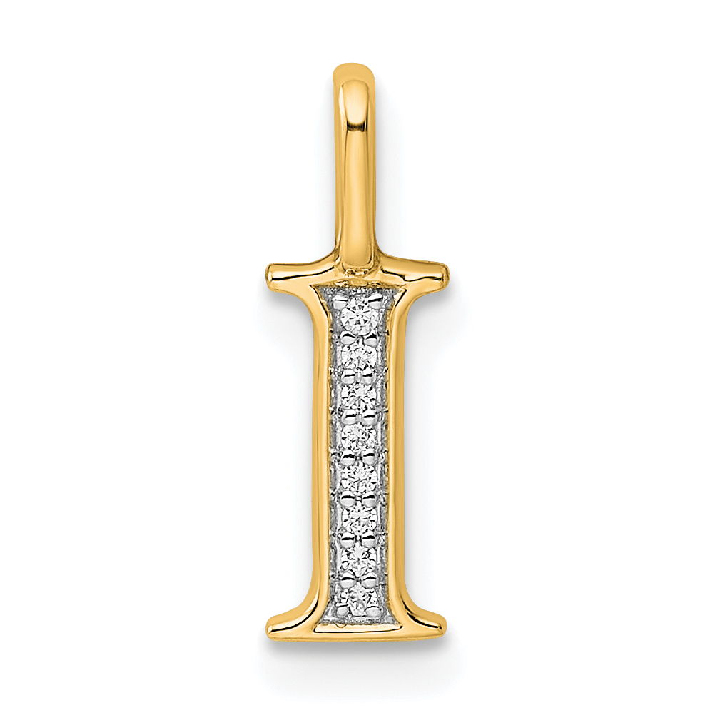 10K Diamond Letter I Initial Pendant (PM8365I-003-1YA)