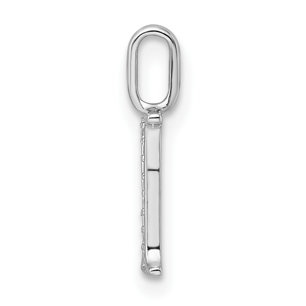 14K White Gold Diamond Letter I Initial Pendant (PM8365I-003-WA)