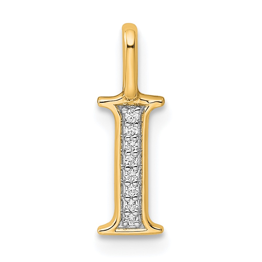 14k Diamond Letter I Initial Pendant (PM8365I-003-YA)