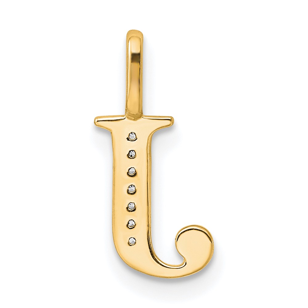 10K Diamond Letter J Initial Pendant (PM8365J-003-1YA)
