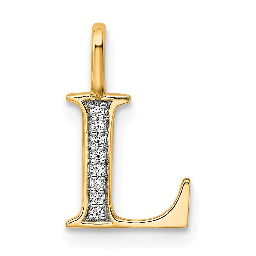 10K Diamond Letter L Initial Pendant (PM8365L-003-1YA)