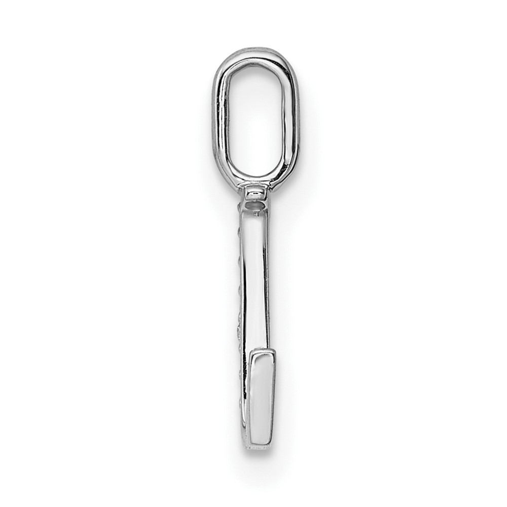 14K White Gold Diamond Letter L Initial Pendant (PM8365L-003-WA)