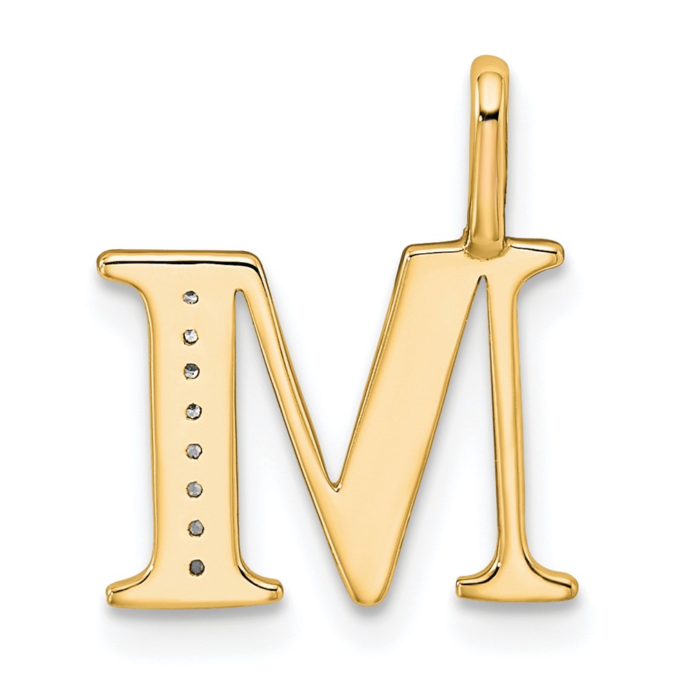 10K Diamond Letter M Initial Pendant (PM8365M-003-1YA)