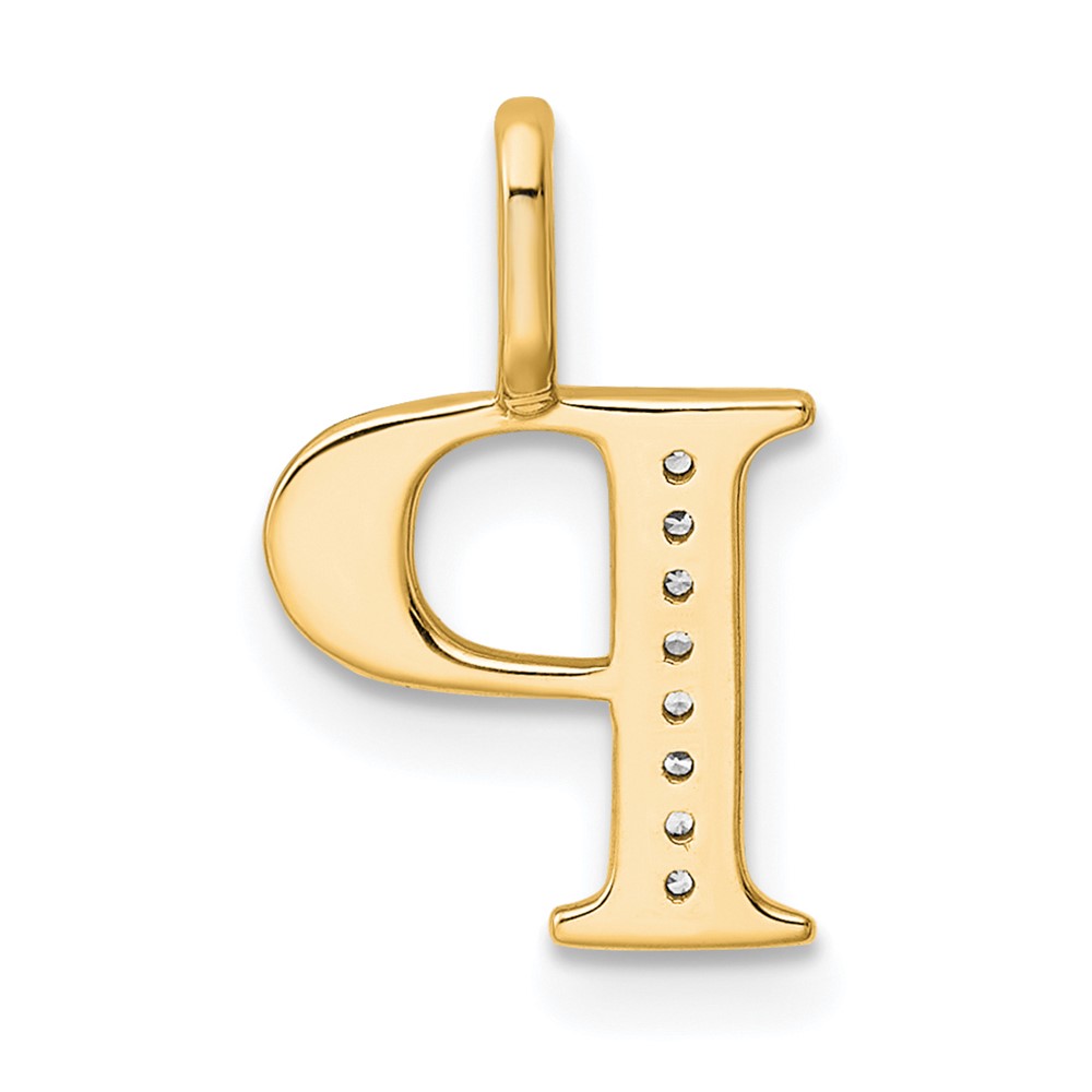 14k Diamond Letter P Initial Pendant (PM8365P-003-YA)