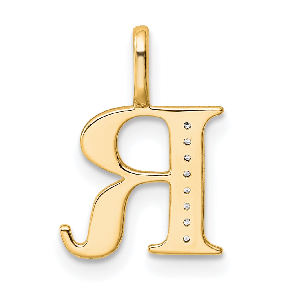 10K Diamond Letter R Initial Pendant (PM8365R-002-1YA)