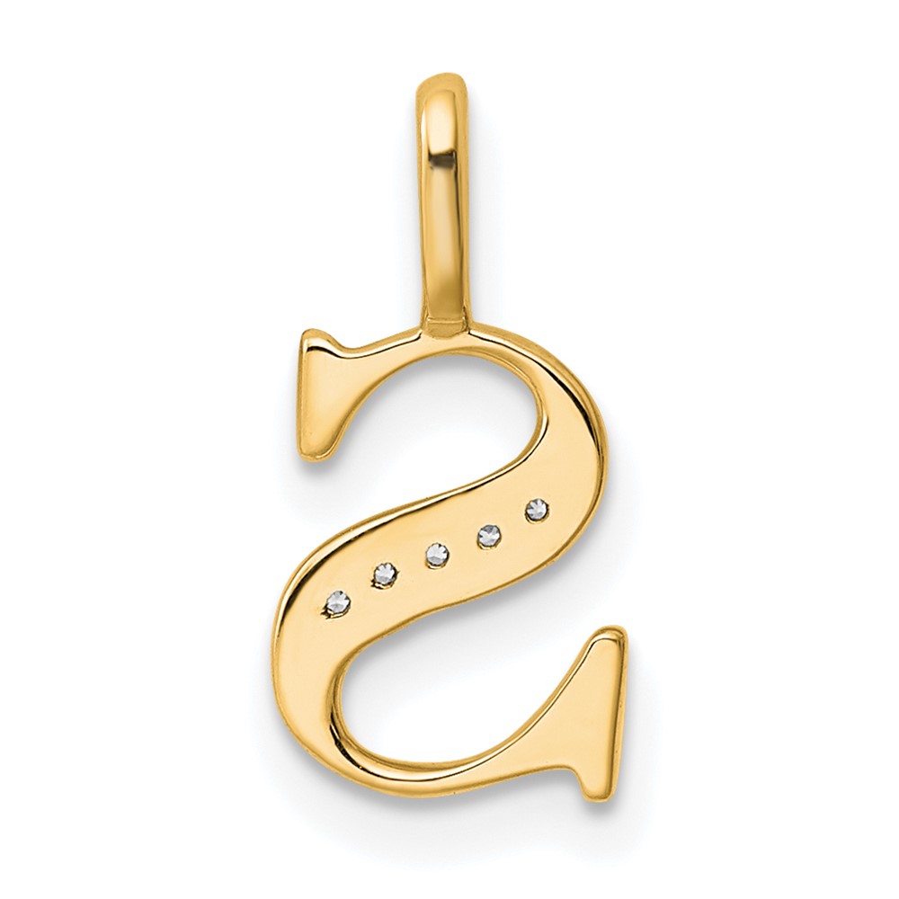 10K Diamond Letter S Initial Pendant (PM8365S-002-1YA)