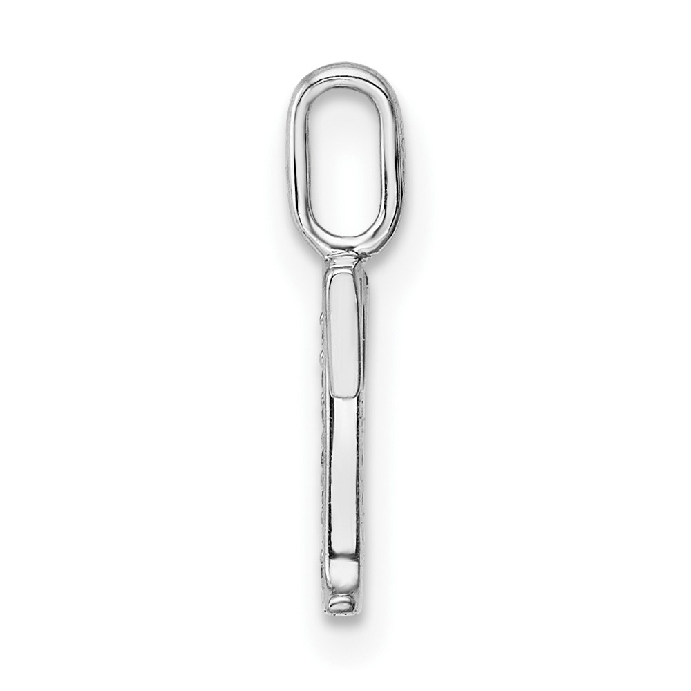 14K White Gold Diamond Letter T Initial Pendant (PM8365T-002-WA)