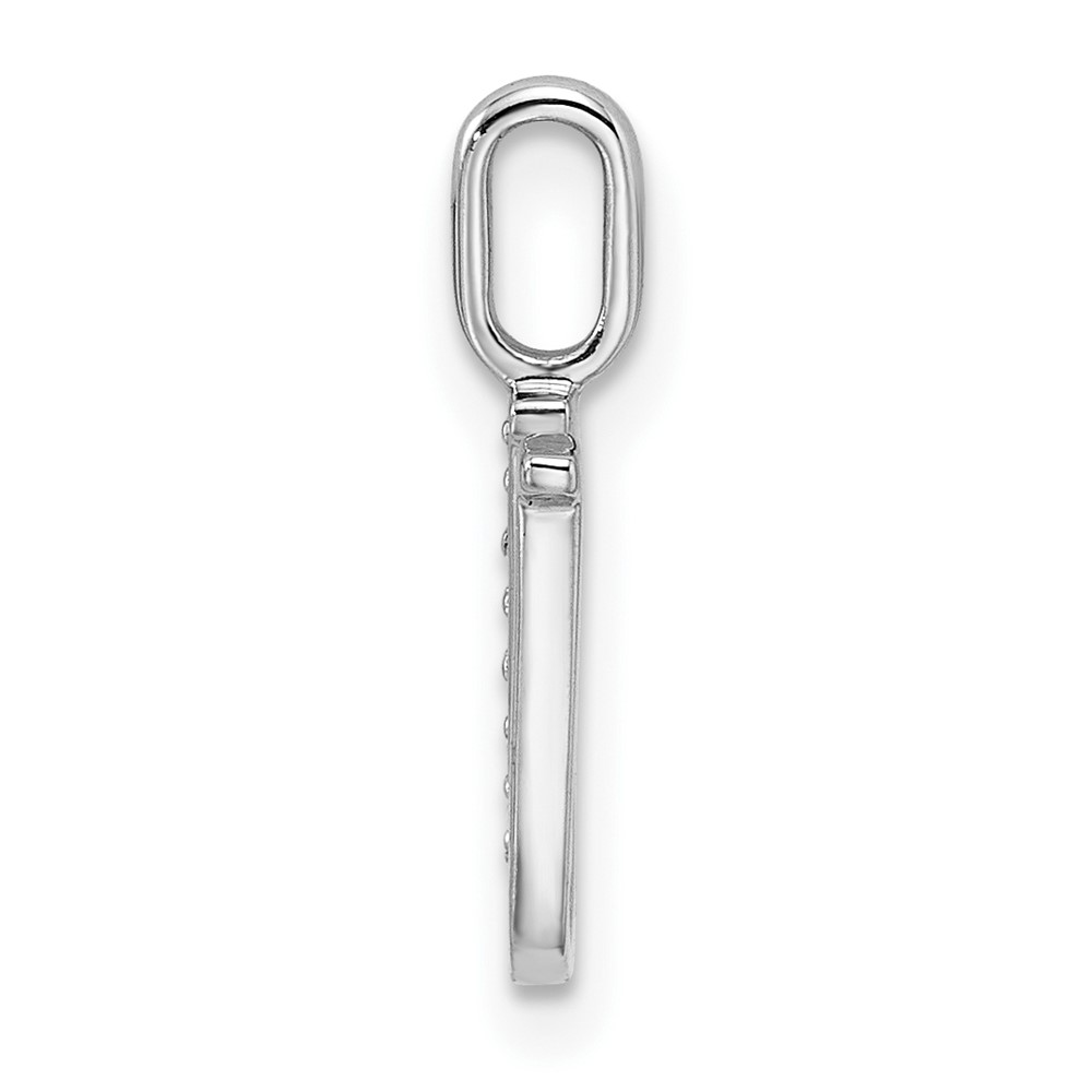 14K White Gold Diamond Letter U Initial Pendant (PM8365U-002-WA)