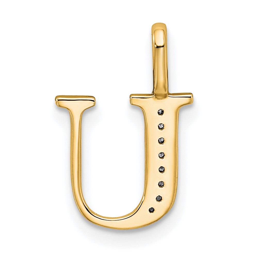14k Diamond Letter U Initial Pendant (PM8365U-002-YA)