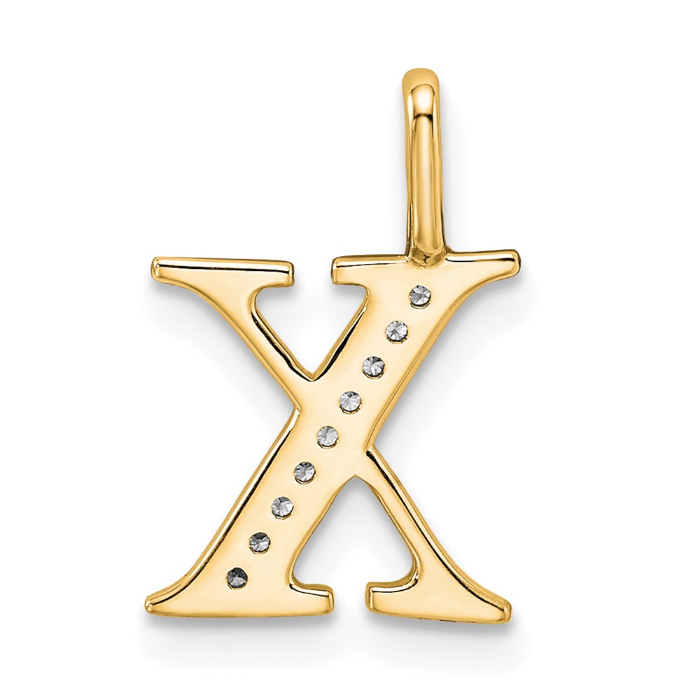 14k Diamond Initial X Pendant (PM8365X-004-YA)