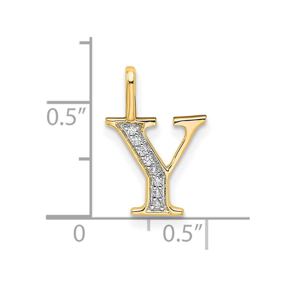 14k Diamond Letter Y Initial Pendant (PM8365Y-004-YA)