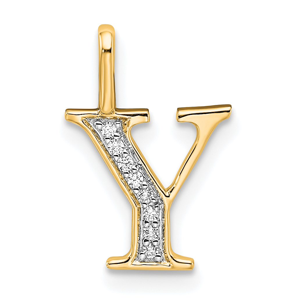 14k Diamond Letter Y Initial Pendant (PM8365Y-004-YA)