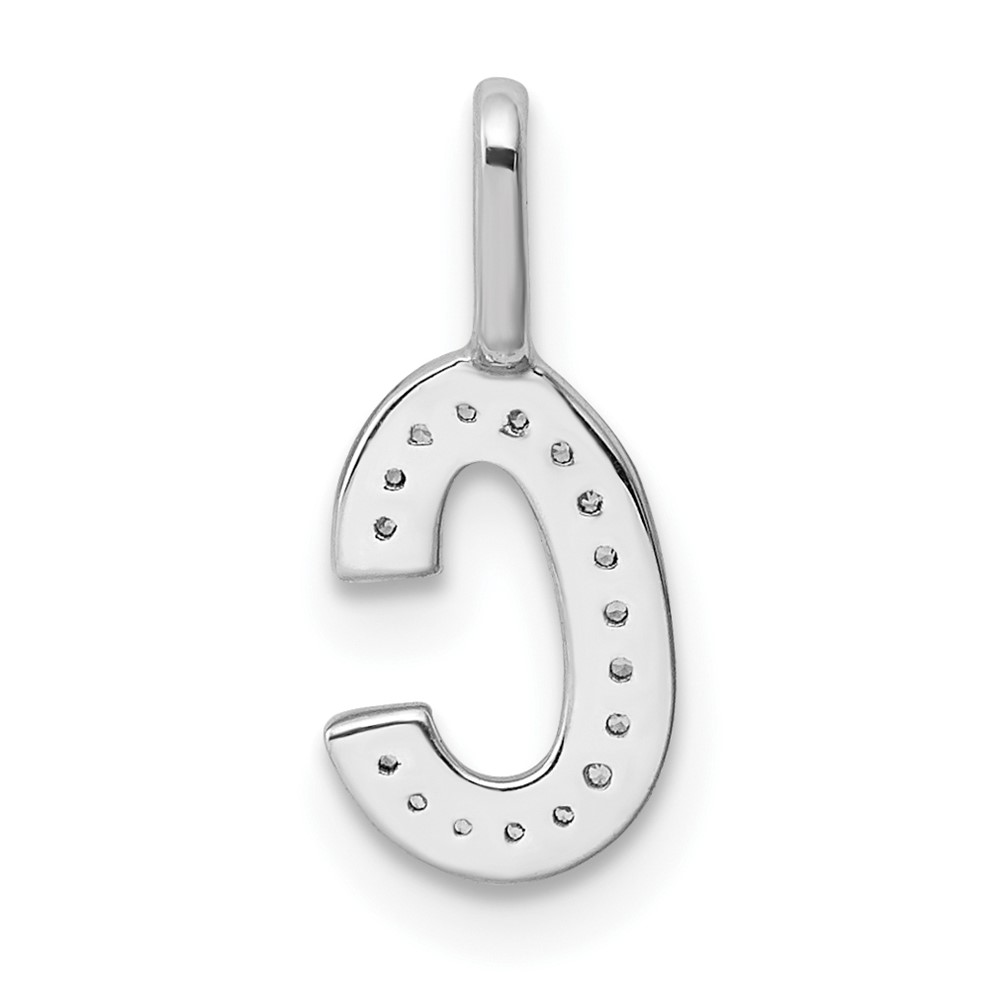 14K White Gold Diamond Letter C Initial Pendant (PM8367C-005-WA)