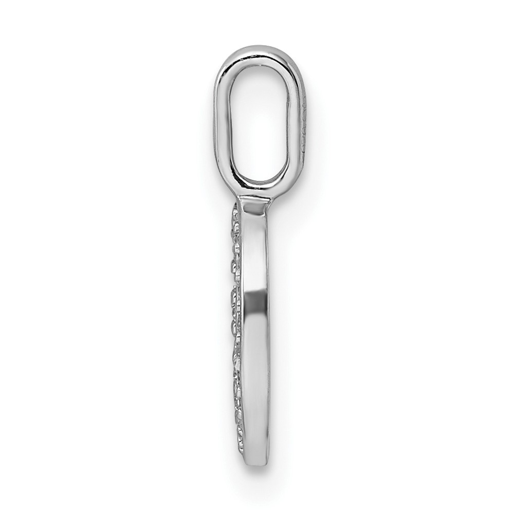 14K White Gold Diamond Letter D Initial Pendant (PM8367D-006-WA)