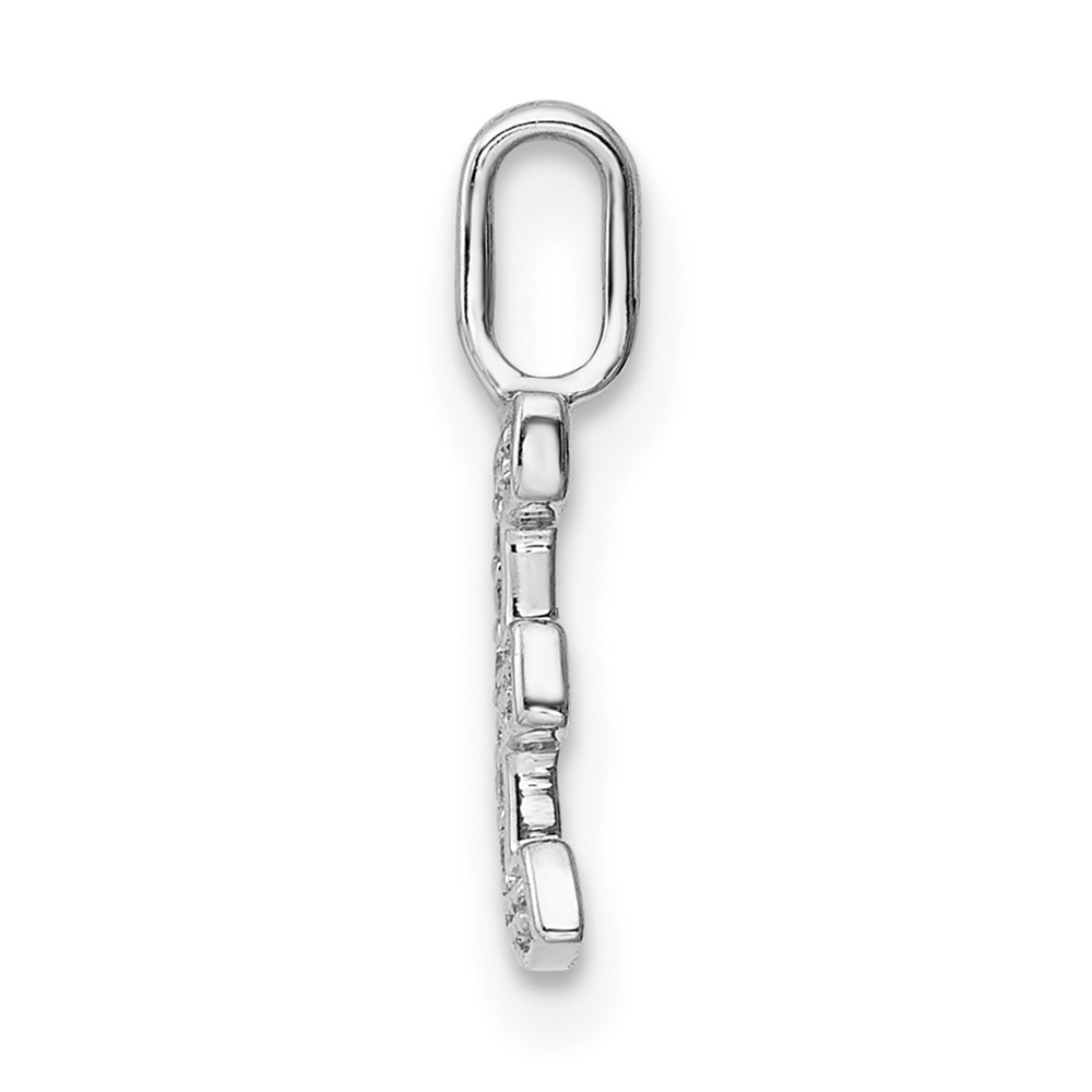14K White Gold Diamond Letter E Initial Pendant (PM8367E-006-WA)