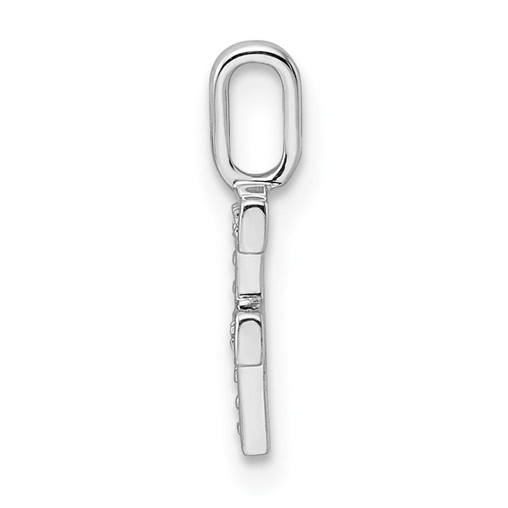 14K White Gold Diamond Letter F Initial Pendant (PM8367F-005-WA)