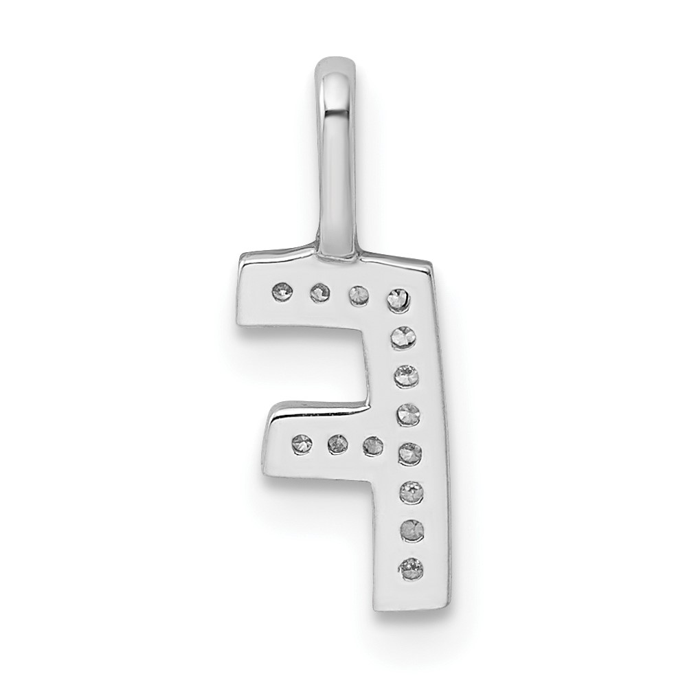 14K White Gold Diamond Letter F Initial Pendant (PM8367F-005-WA)