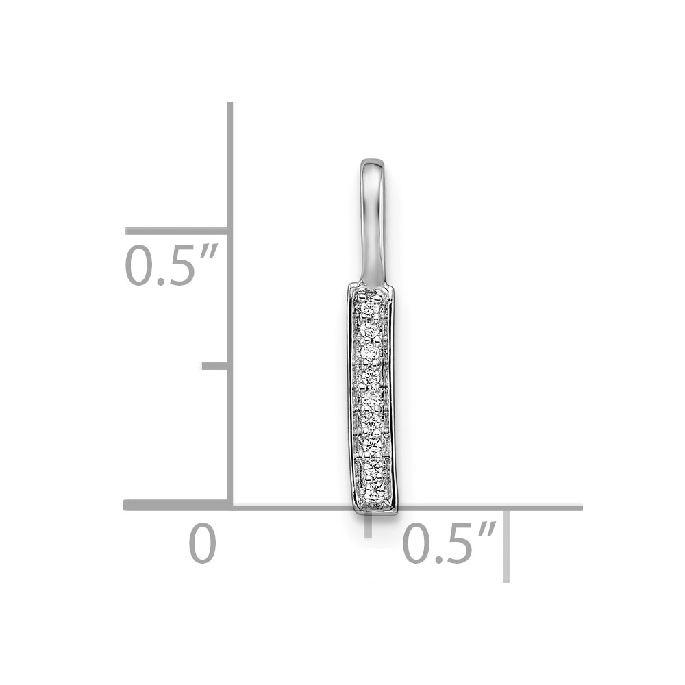 14K White Gold Diamond Letter I Initial Pendant (PM8367I-003-WA)