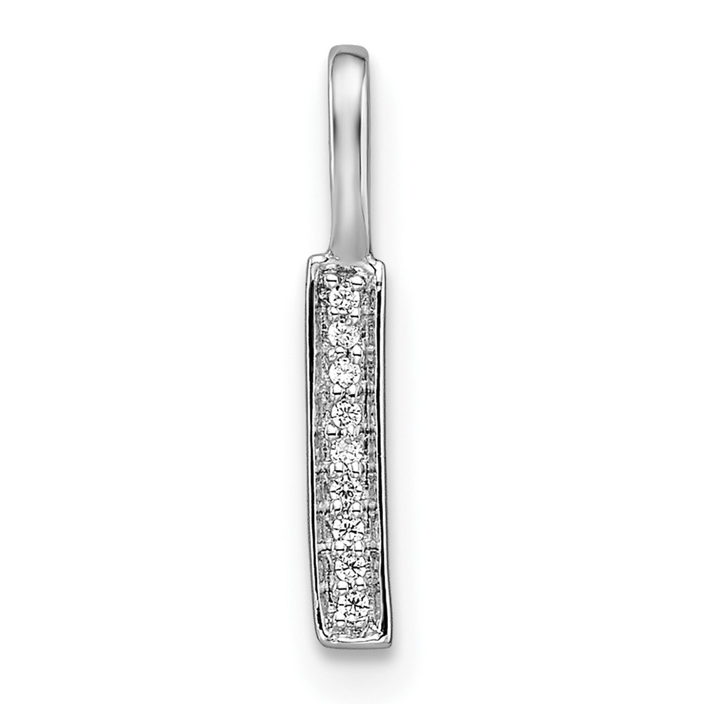 14K White Gold Diamond Letter I Initial Pendant (PM8367I-003-WA)