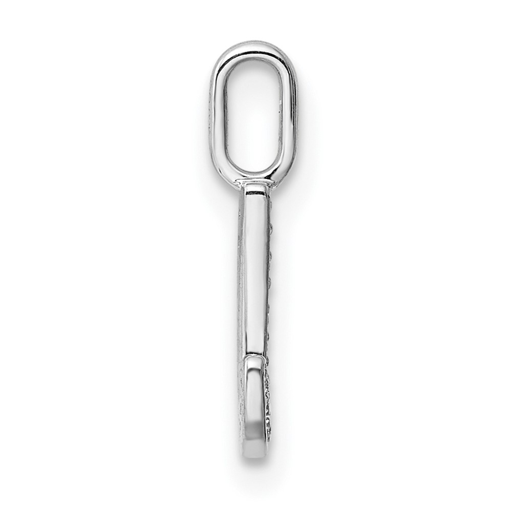 14K White Gold Diamond Letter J Initial Pendant (PM8367J-004-WA)