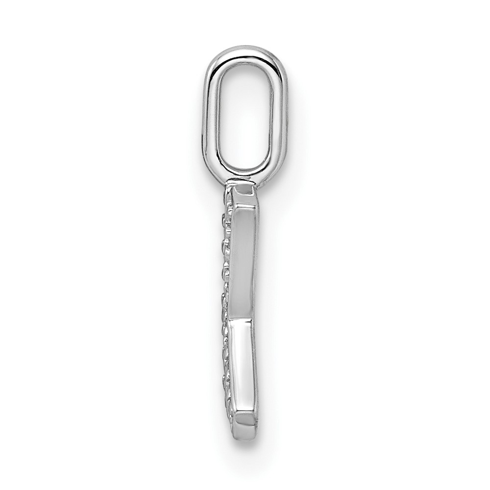 14K White Gold Diamond Letter K Initial Pendant (PM8367K-006-WA)