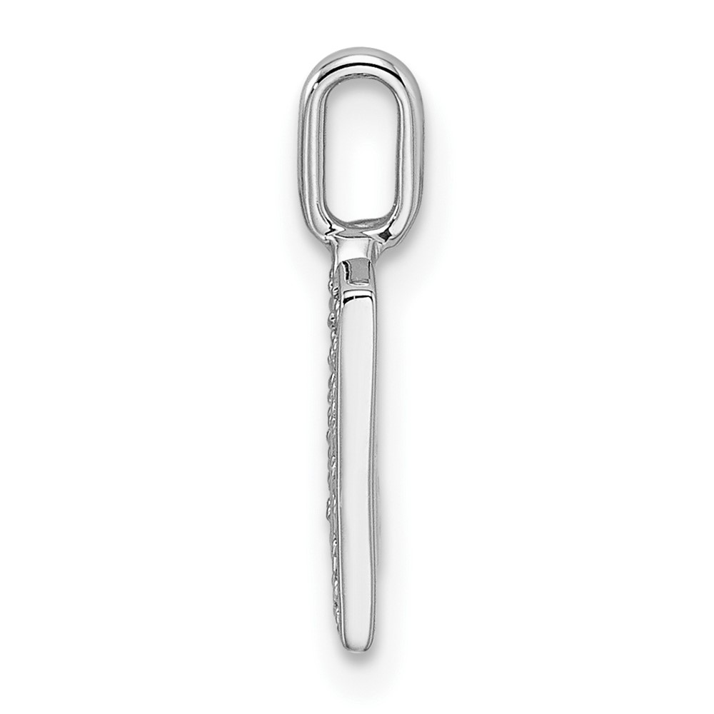 14K White Gold Diamond Letter M Initial Pendant (PM8367M-009-WA)