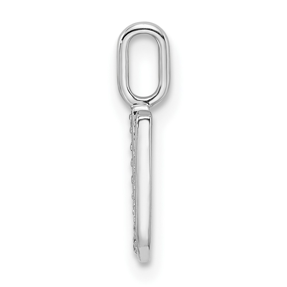 14K White Gold Diamond Letter U Initial Pendant (PM8367U-006-WA)
