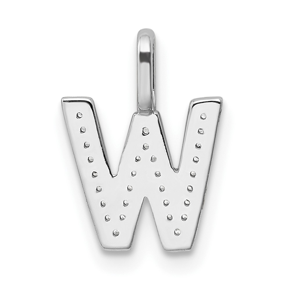 14K White Gold Diamond Letter W Initial Pendant (PM8367W-009-WA)