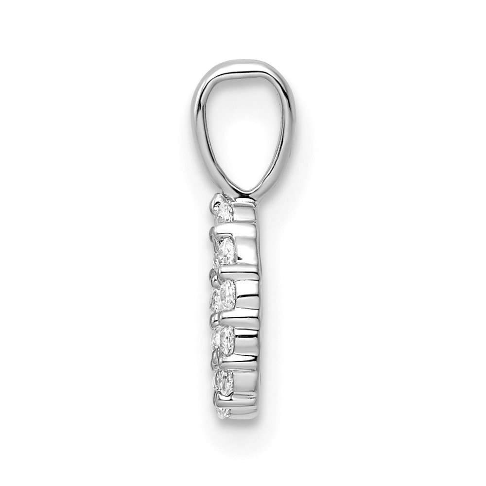 14k White Gold Diamond Number 0 Pendant (PM8369-0-011-WA)