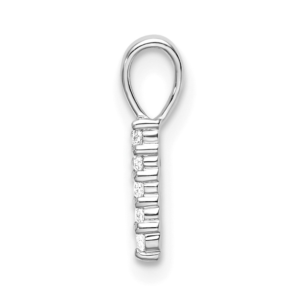 14k White Gold Diamond Number 1 Pendant (PM8369-1-007-WA)