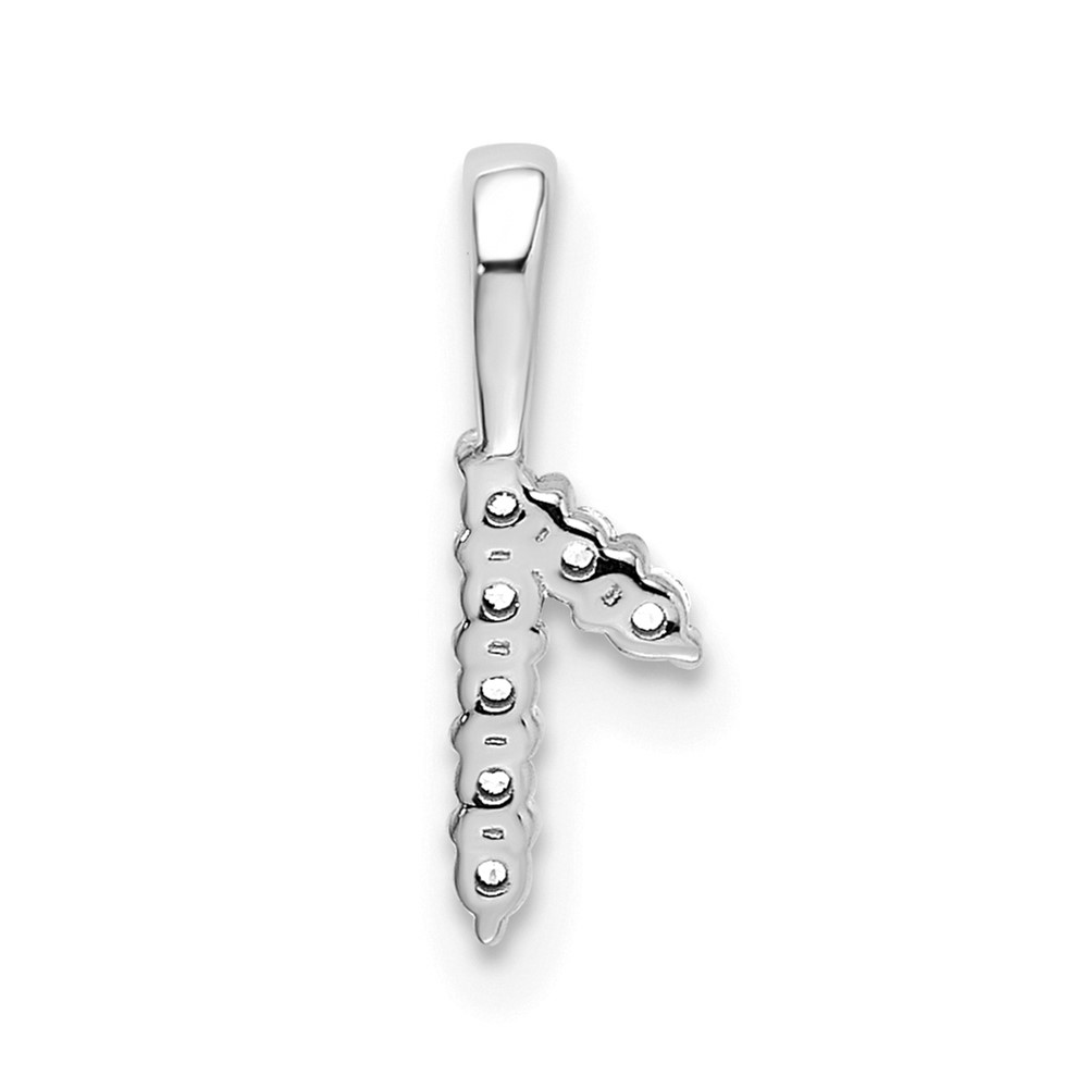 14k White Gold Diamond Number 1 Pendant (PM8369-1-007-WA)
