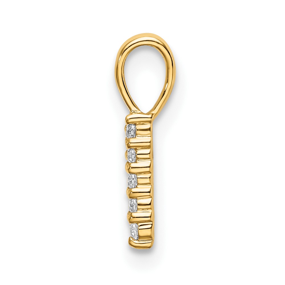 14K Diamond Number 1 Pendant (PM8369-1-007-YA)