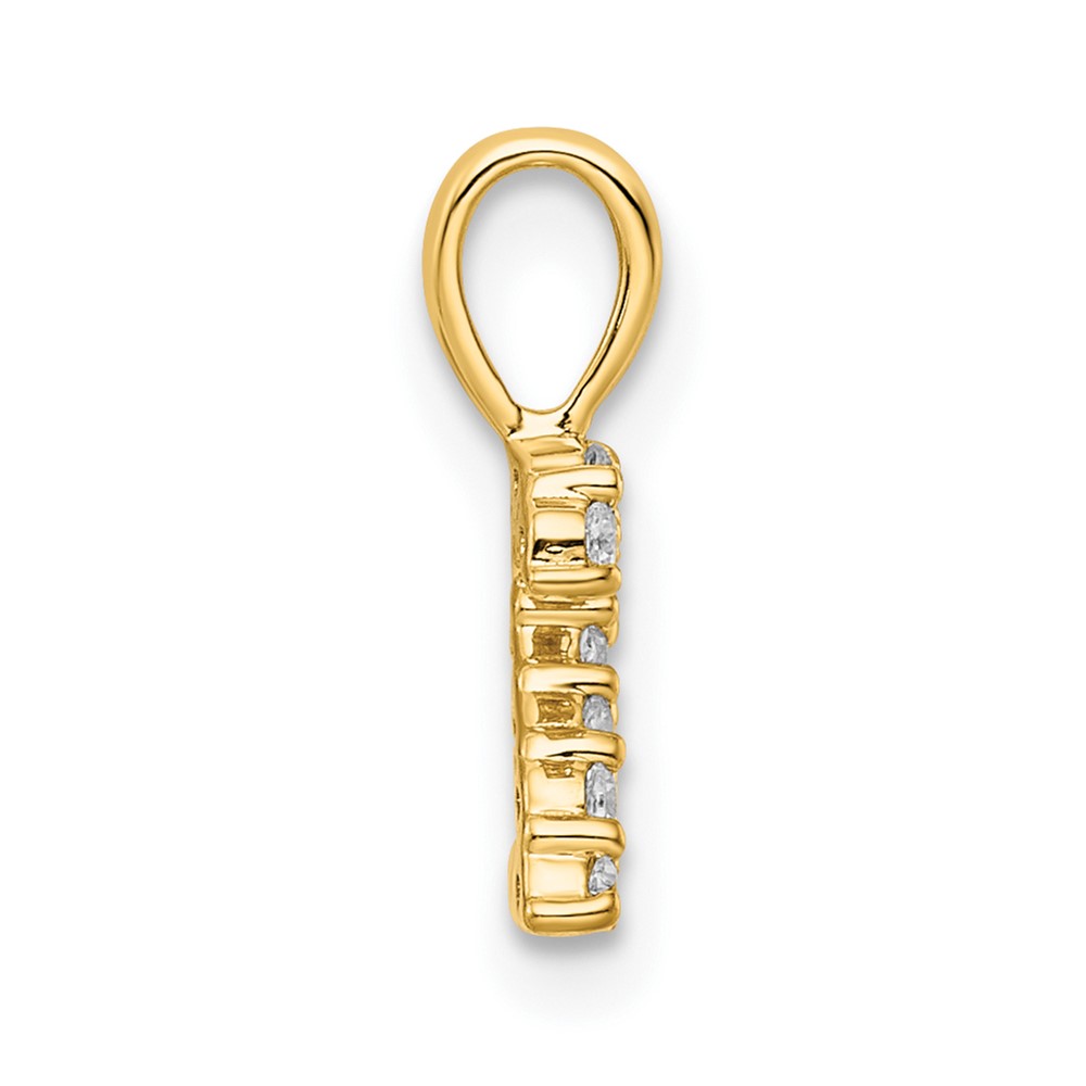 14K Diamond Number 2 Pendant (PM8369-2-010-YA)