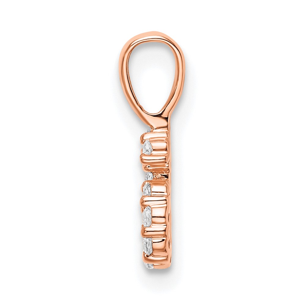 14k Rose Gold Diamond Number 6 Pendant (PM8369-6-011-RA)