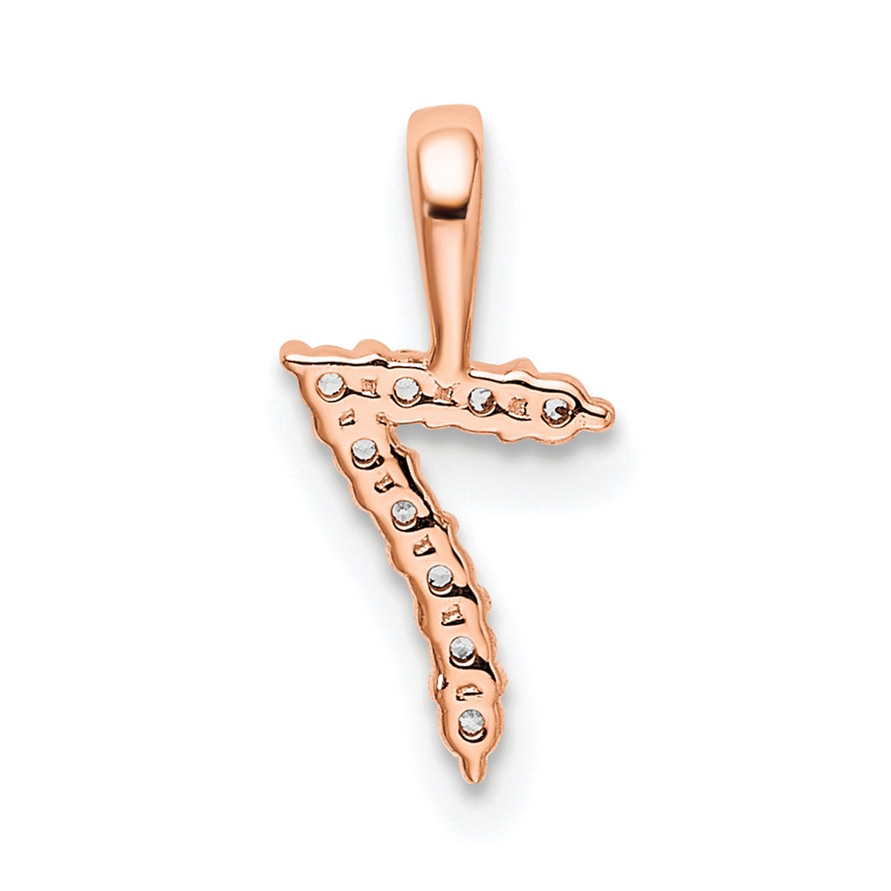 14k Rose Gold Diamond Number 7 Pendant (PM8369-7-009-RA)