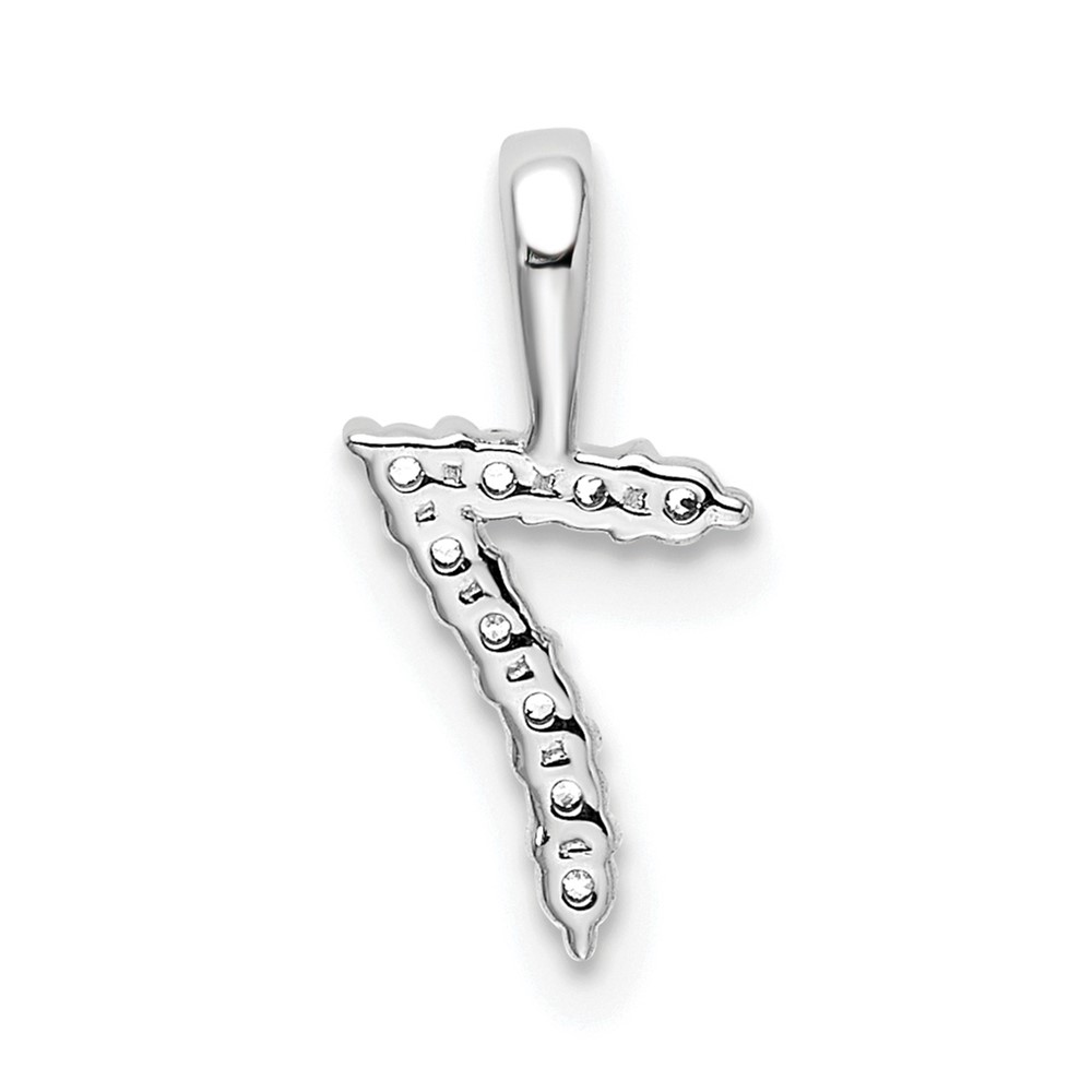 14k White Gold Diamond Number 7 Pendant (PM8369-7-009-WA)