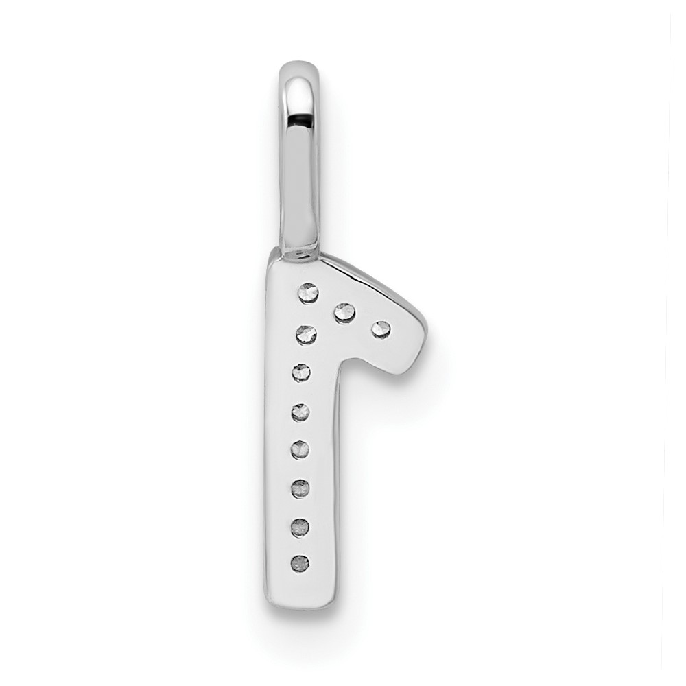 14k White Gold Diamond Number 1 Pendant (PM8370-1-004-WA)