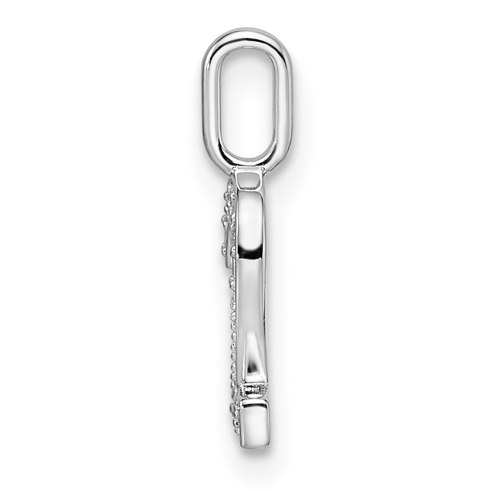 14k White Gold Diamond Number 2 Pendant (PM8370-2-007-WA)